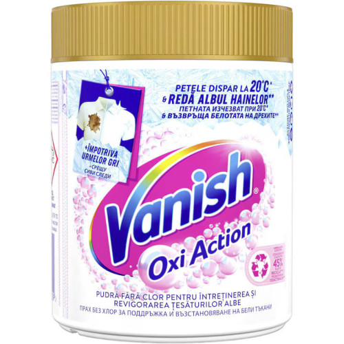 Vanish Oxi Action Прах за премахване на петна за бели тъкани 470 г