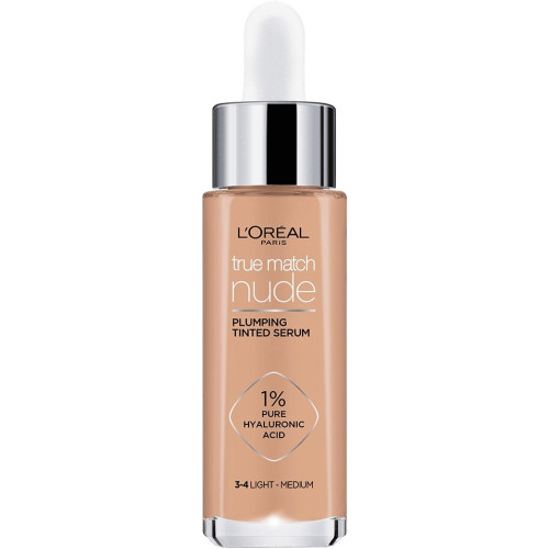 L’Oreal True Match Тониращ серум за лице с хиалуронова киселина, цвят 3-4 Light - Medium 30 мл