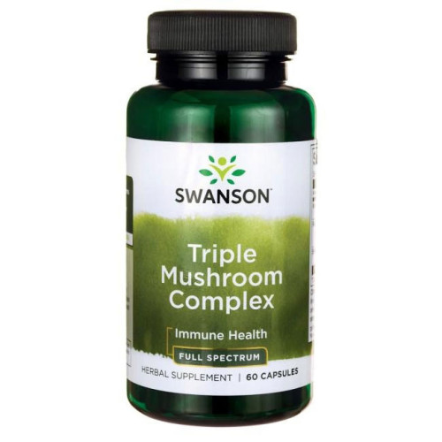 Swanson Full Spectrum Triple Mushroom Complex Троен комплекс гъби 200/200/200 мг х 60 капсули