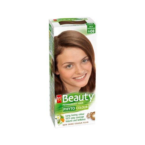 MM Beauty Phyto Colour Трайна фито боя за коса, М08 Млечен шоколад