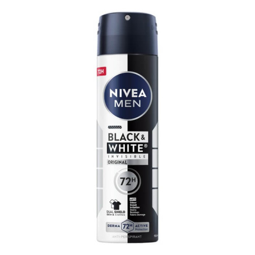 Nivea Мen Black & White Invisible Original Дезодорант спрей против изпотяване за мъже 150 мл