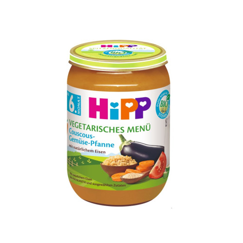 Hipp Био пюре с кус кус и зеленчуци 6М+ 190 гр