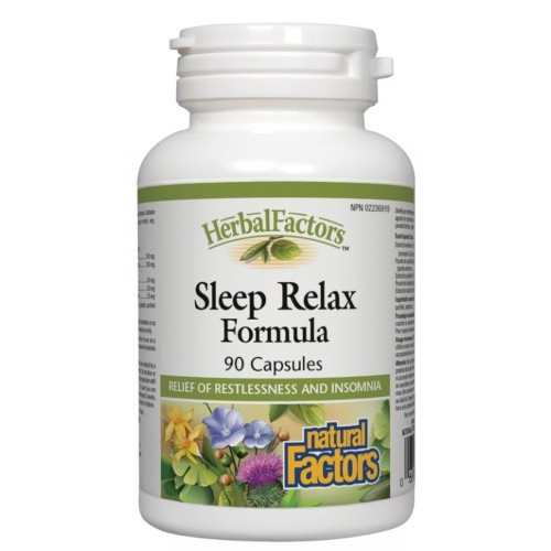 Natural Factors Sleep Relax Formula при безсъние и безпокойствo 325 мг х 90 капсули