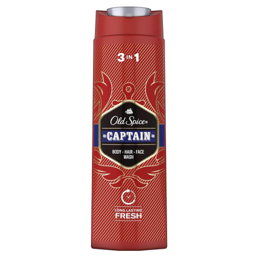Old Spice Captain Душ гел за коса и тяло 3в1 400 мл