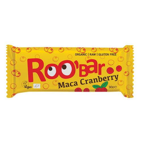 ROO’BAR Био суров бар с мака и червена боровинка 30 гр