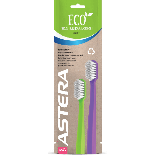 Astera Eco Super Soft Четка за зъби 2 бр Комплект