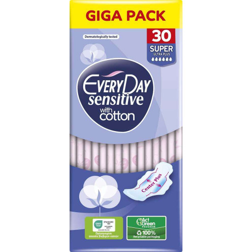 Everyday Sensitive Super Ultra Plus Дамски превръзки с крилца х 30 броя