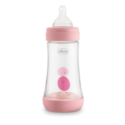 Chicco Perfect 5 Бебешко шише биберон за момиче PP 2М+ 240 мл Artsana Italia