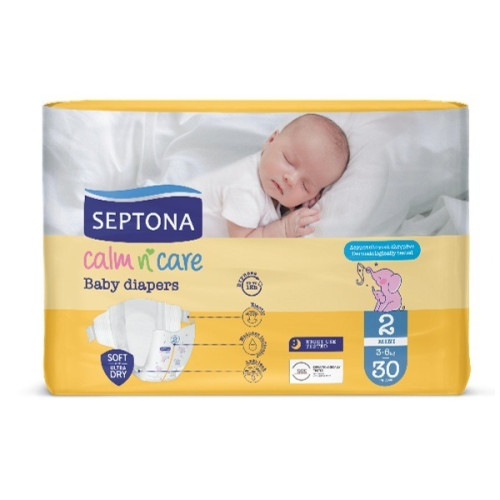Septona Calm N'Care Пелени за бебета Mini №2 3-6 кг 30 бр
