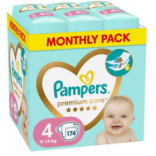 Пелени Pampers Premium Care Размер 4 174 бр