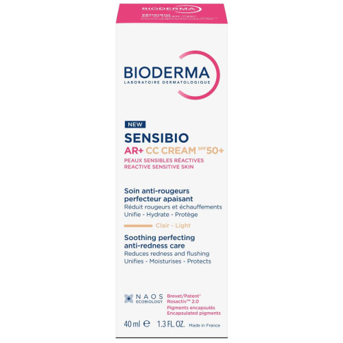 Bioderma Sensibio AR+ СС Крем за лице за чувствителна кожа със зачервявания SPF50+ 40 мл