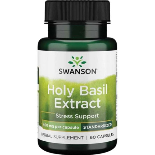 Swanson Holy Basil Extract Екстракт от Свещен Босилек при стрес х60 капсули