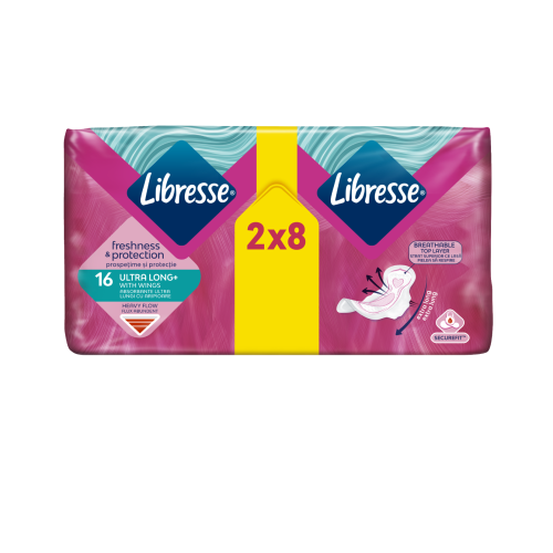 Libresse Freshness & Protection Ultra Long+ Дамски превръзки 16 бр
