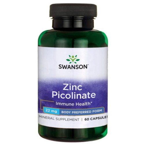 Swanson Zinc Picolinate Цинков Пиколинат 22 мг х 60 капсули