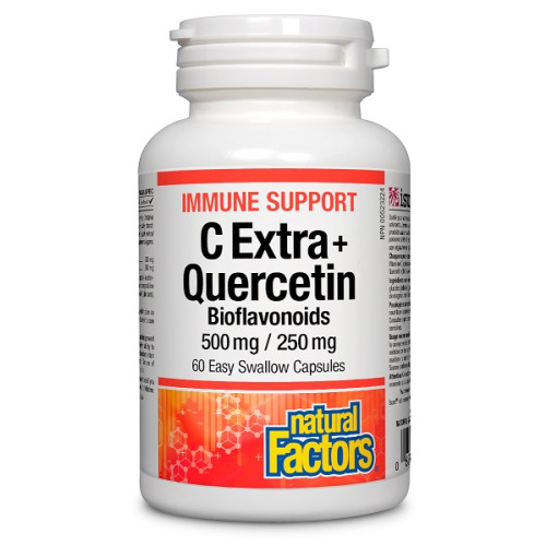 Natural Factors Immune Support C Extra + Quercetin Bioflavonoids Витамин С 500 mg + Кверцетин Биофлавоноиди 250 mg х60 капсули