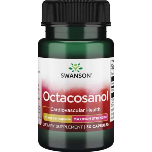 Swanson Octacosanol Октакозанол максимална сила за сърцето 30 капсули