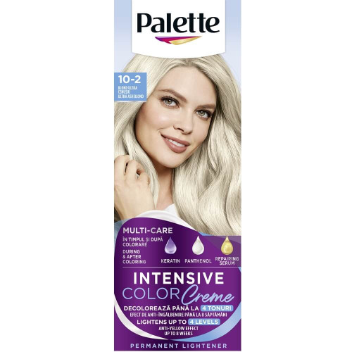 Palette Intensive Color Creme Дълготрайна крем боя за коса 10-2 Ultra Ash Blond
