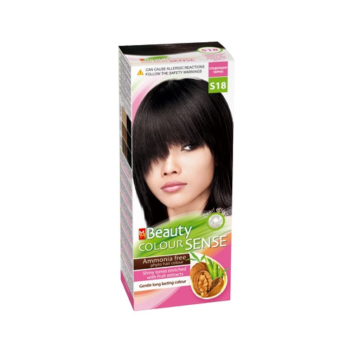 MM Beauty Colour Sense Трайна фито боя за коса без амоняк, S18 Среднощно черно