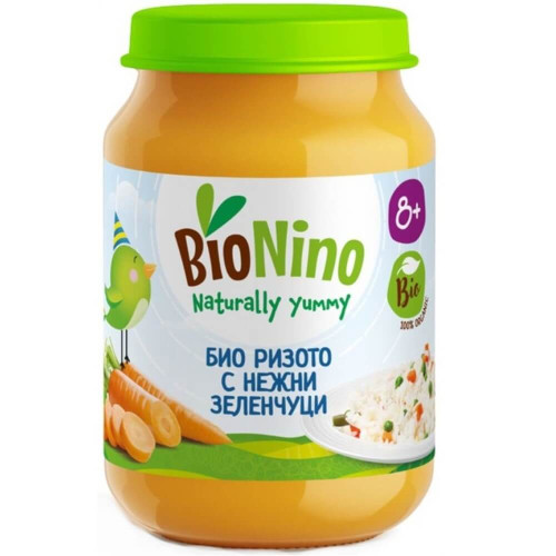 BioNino Био пюре ризото със зеленчуци 8М+ 190 г