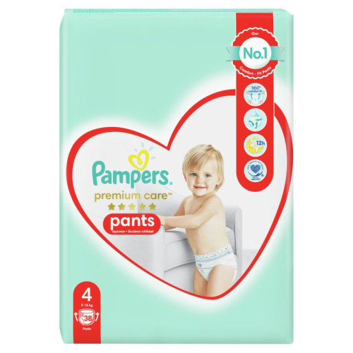 Пелени - гащички Pampers Premium Care Pants Размер 4 38 бр