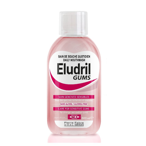 Eludril Gums Eжедневна вода за уста за чувствителни венци 500 мл