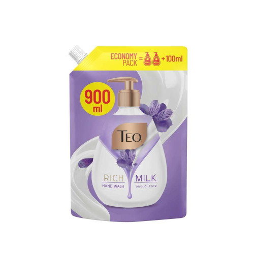 Teo Rich Milk Sensual Care Хидратиращ течен сапун - пълнител 900 мл