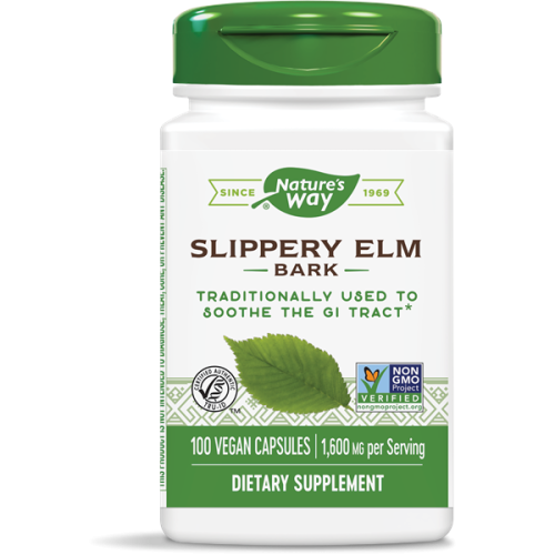 Nature's Way Slippery Elm Bark Кора от червен бряст при стомашно-чревни нарушения 400 мг х100 V капсули 