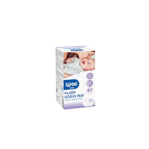WEE BABY Класически памучни подложки за кърмачки с гел слой х40 бр