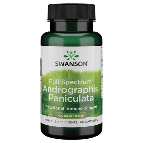 Swanson Full Spectrum Andrographis Paniculata Пълен спектър андрографис паникулата 400 мг х 60 капсули