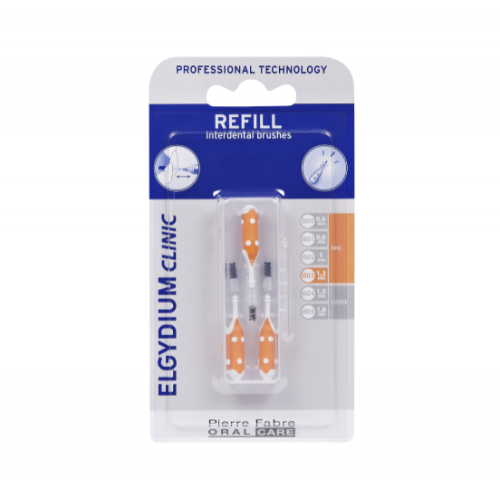 Elgydium Clinic Refills допълнителни интердентални четки тесни пространства оранжеви 2.7-3.5 мм