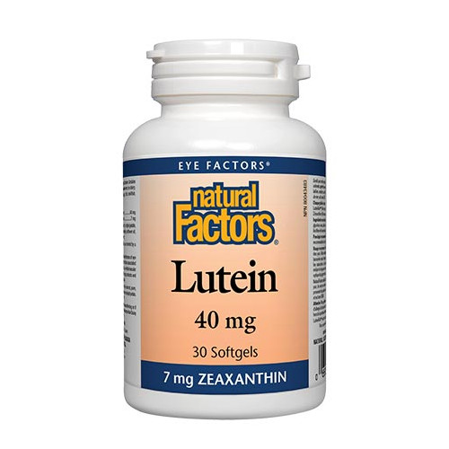 Natural Factors Lutein Лутеин за подобряване на зрението 40 мг х 30 капсули