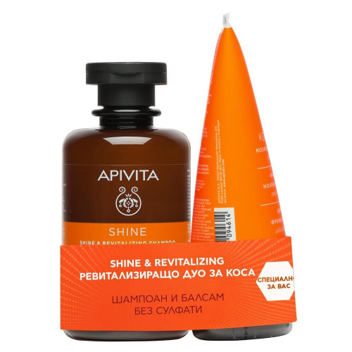 Apivita Holistic Hair Care Ревитализиращ шампоан за коса 250 мл + Apivita Holistic Hair Care Ревитализиращ балсам за коса 150 мл Комплект 