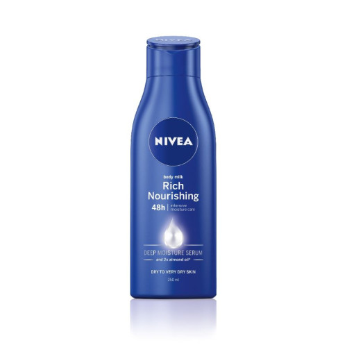 Nivea Rich Nourishing Подхранващо мляко за тяло за суха и много суха кожа 250 мл