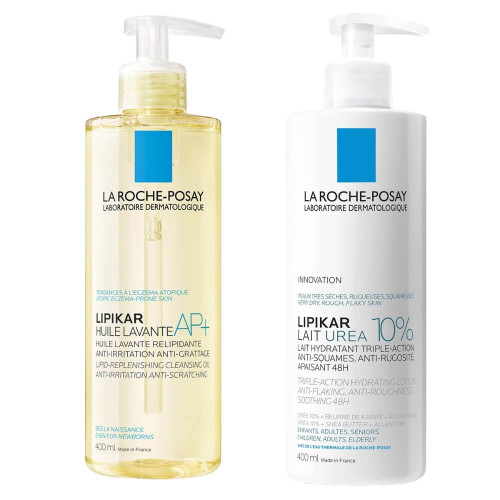 La Roche-Posay Lipikar Хидратираща рутина за суха, груба кожа с 10% урея 