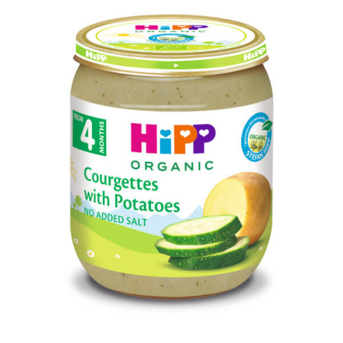 Hipp Био пюре тиквички с картофи 4М+ 125 г