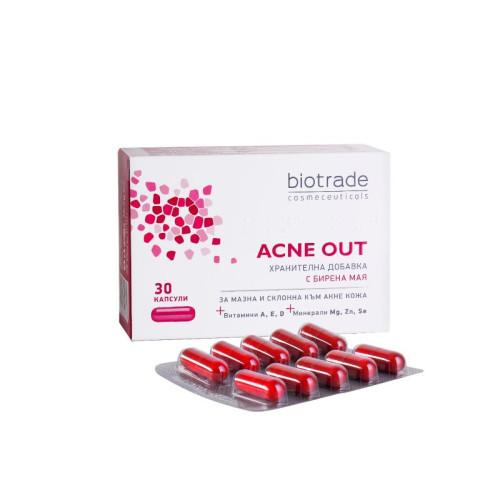 Biotrade Acne Out Хранителна добавка с бирена мая капсули х 30
