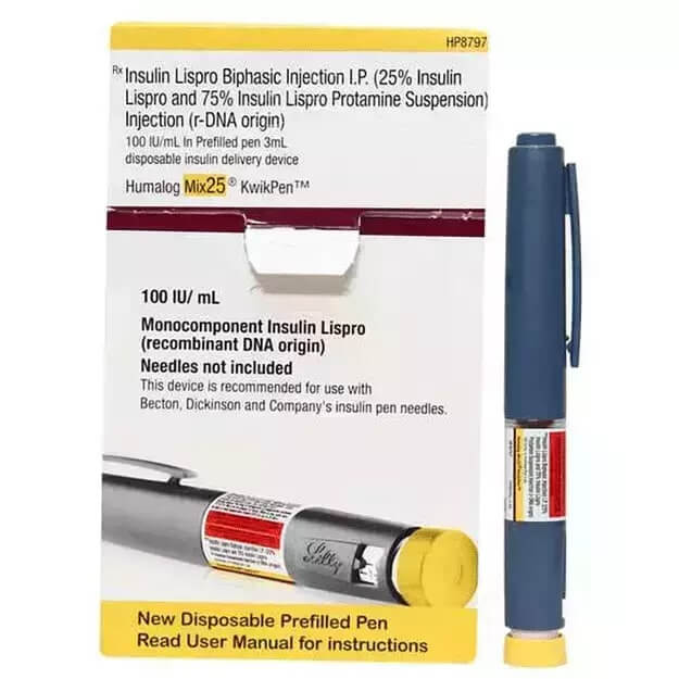 Хумалог Mix 25 Kwikpen 100 IU/мл 10 ампули х 3 мл Eli Lilly
