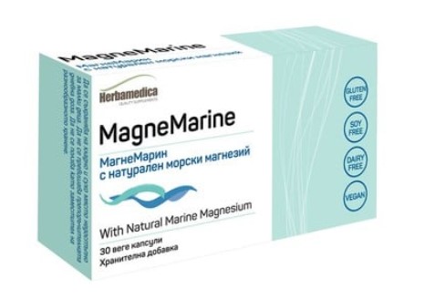 Herbamedica Magne Marine Натурален морски магнезий 350 мг х 30 капсули
