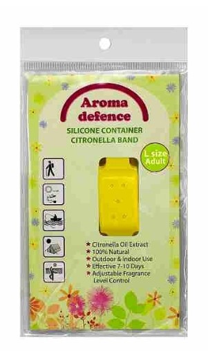 Aroma Defence Силиконова гривна против насекоми с контейнер за деца размер S и за възрастни размер L