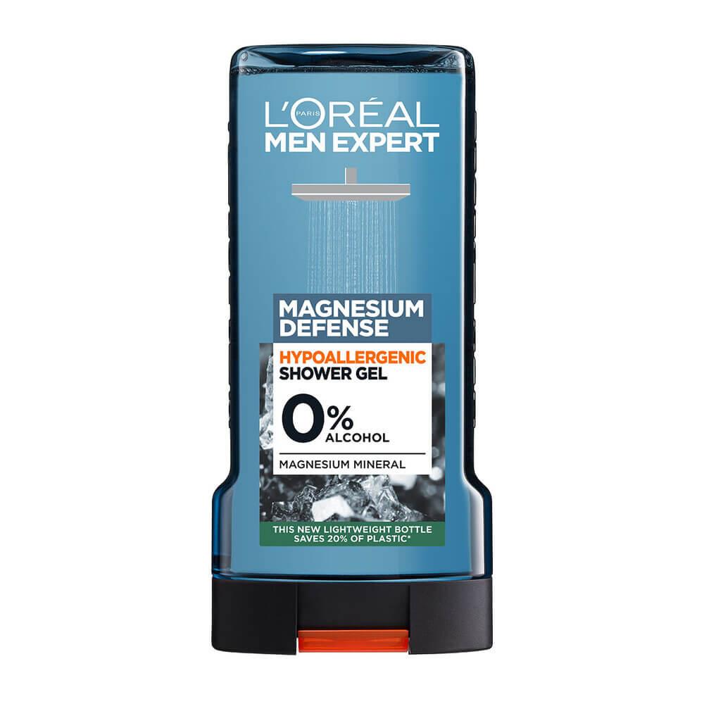 L’Oreal Men Expert Magnesium Defence Хидратиращ душ гел 3в1 за лице, коса и тяло за мъже 300 мл