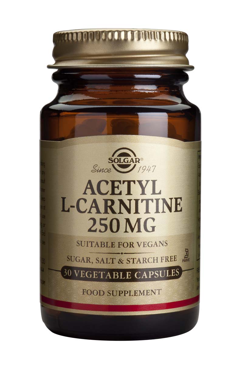 Solgar Acetyl L-carnitine Ацетил Л-карнитин за мозъчната дейност 250 мг х30 капсули ▷ Galen