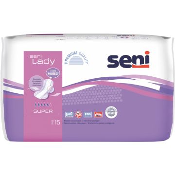 Seni Lady Super Урологични подложки за жени с лека и средна инконтиненция 5 капки х 15 бр