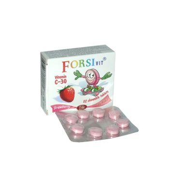 Forsivit За деца дъвчащи таблетки с вкус на ягода 30 мг x 32 бр Elder Bulgaria