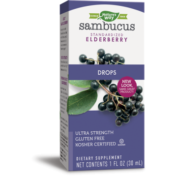 Nature's Way Sambucus Drops Капки концентрат с Черен бъз при грип и настинка 30 мл
