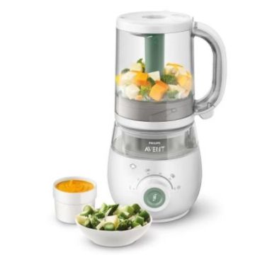 Комбиниран уред за приготвяне на здравословна бебешка храна 4в1 зелен Philips Avent SCF885/01