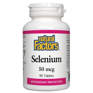 Natural Factors Selenium Селен антиоксидант 50 мкг х 90 таблетки