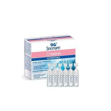 Sinomarin Babies Хипертоничен разтвор за бебета c морска вода (2,3% NaCL) 5 мл х 18 броя