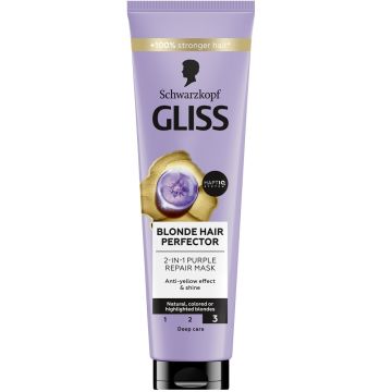 Gliss Blonde Hair Perfector 2 in 1 Маска за коса перфектно русо 150 мл