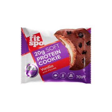 FITSPO Soft Protein Cookieе Vanilla Протеинова бисквита Ванилия 70 гр