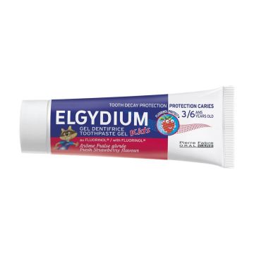 Elgydium Kids Детска паста за зъби за защита от кариес 3 - 6 години емоджи 50 мл